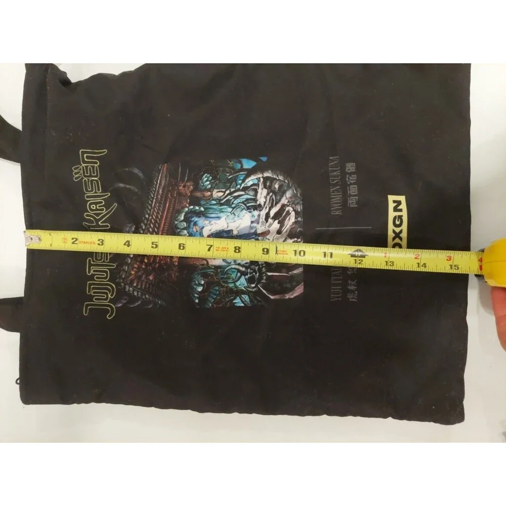 Japan Anime Jujutsu Kaisen Gojo Satoru Yuji & Sukuna Black Tote Bag By OXGN